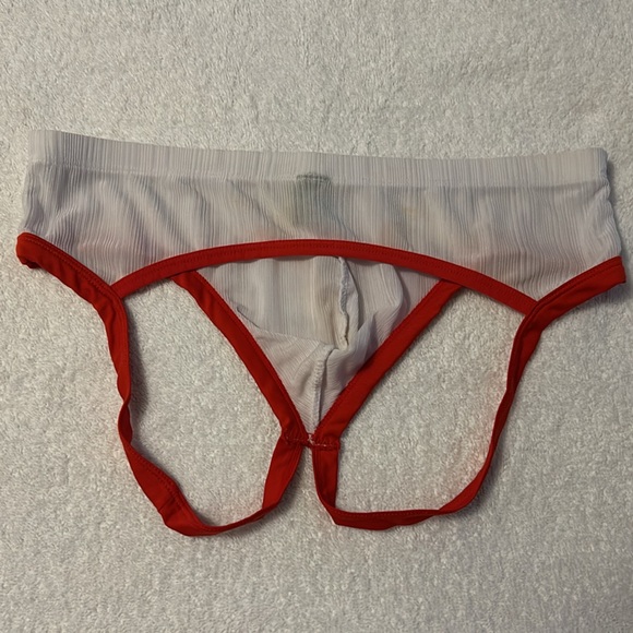 White with red jockstrap. XL Worn a few times. - Picture 2 of 3